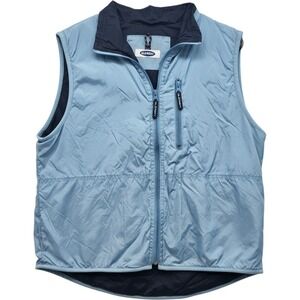 Old Navy Womens Light Blue Full Zip Sleeveless Vest Windbreaker Pockets Large
